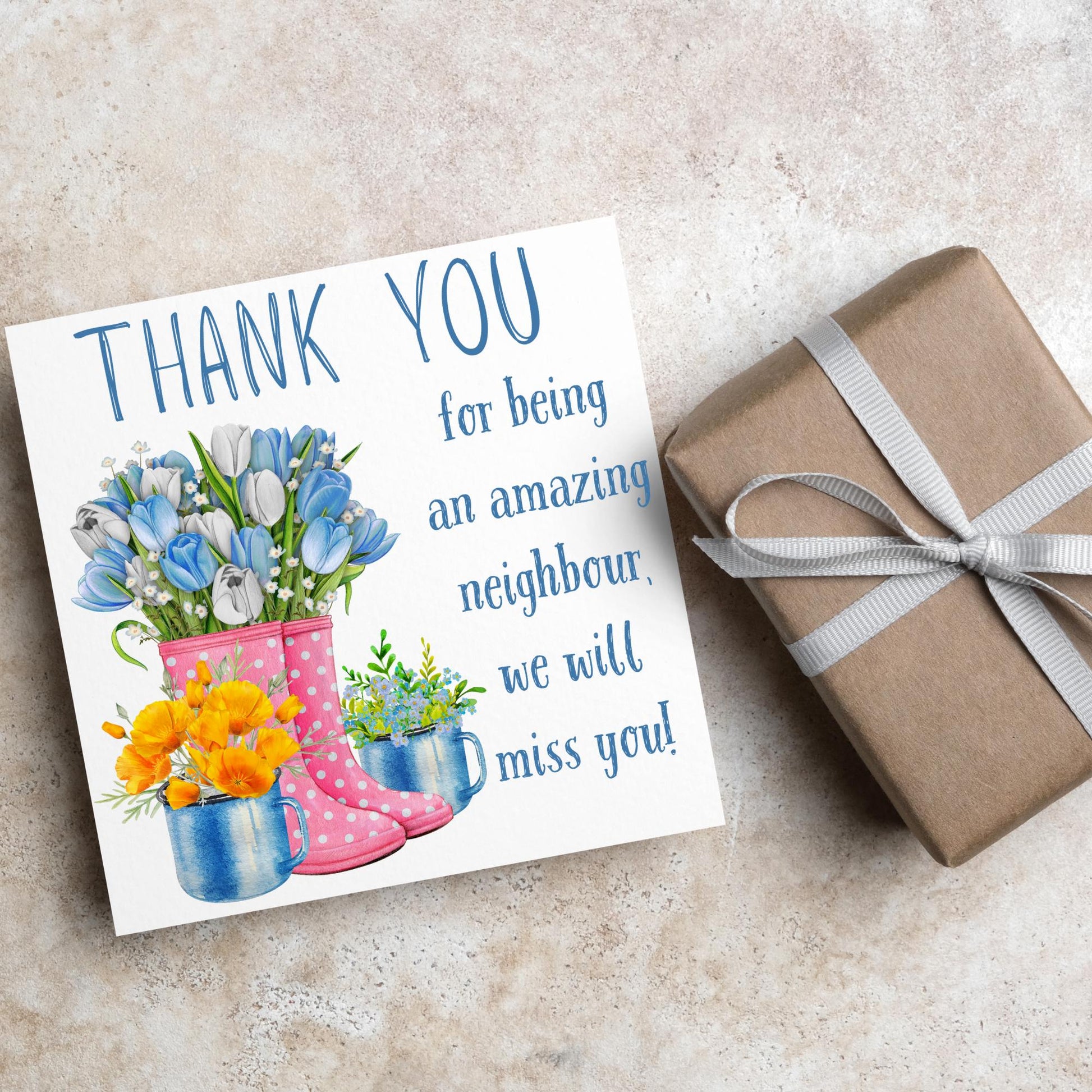 Thank You Card for Being a Great Neighbour, Moving house Card, We will Miss You Card, Goodbye Card, Relocating Thank You Card