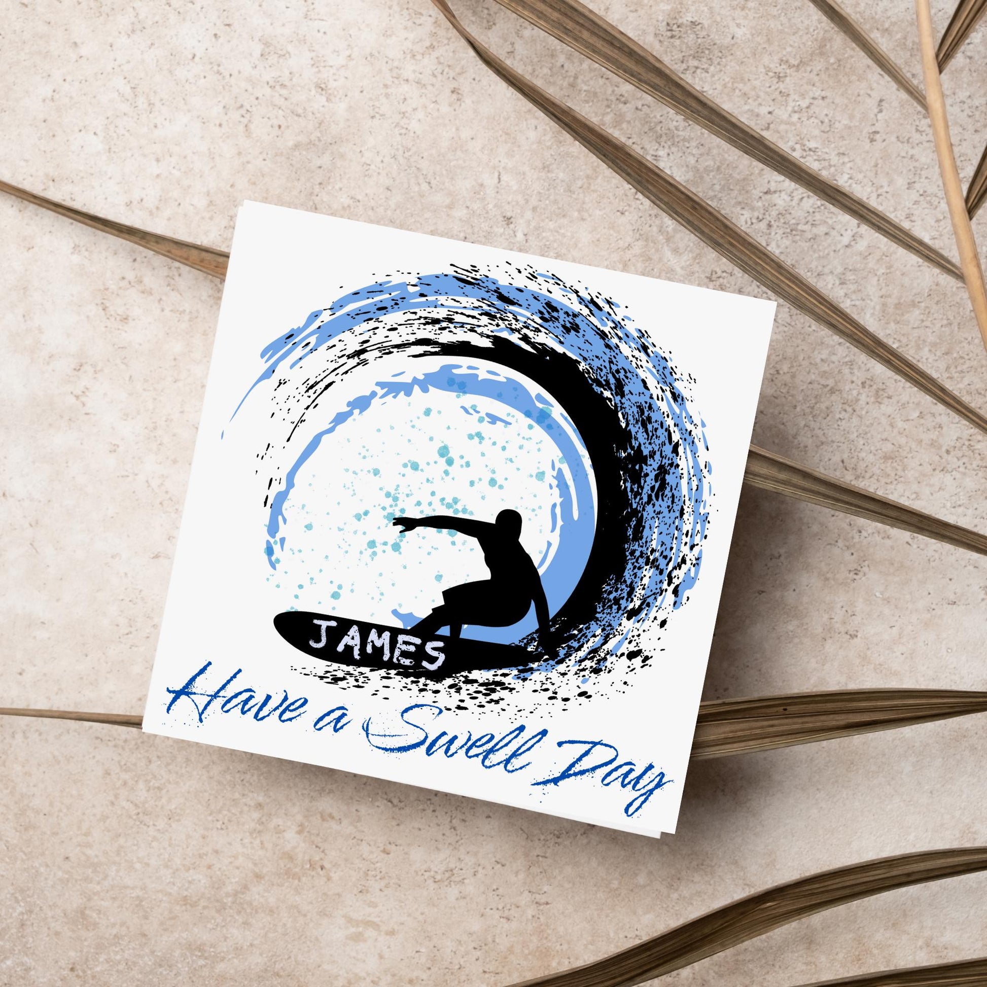 Personalised Surfing Birthday Card, Sport Card, Surfer Birthday Card, Card for Him, Card for Her, Surf Board, Card for Surfer, Water Sport