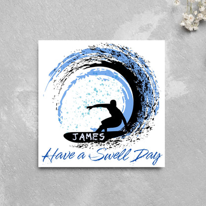 Personalised Surfing Birthday Card, Sport Card, Surfer Birthday Card, Card for Him, Card for Her, Surf Board, Card for Surfer, Water Sport