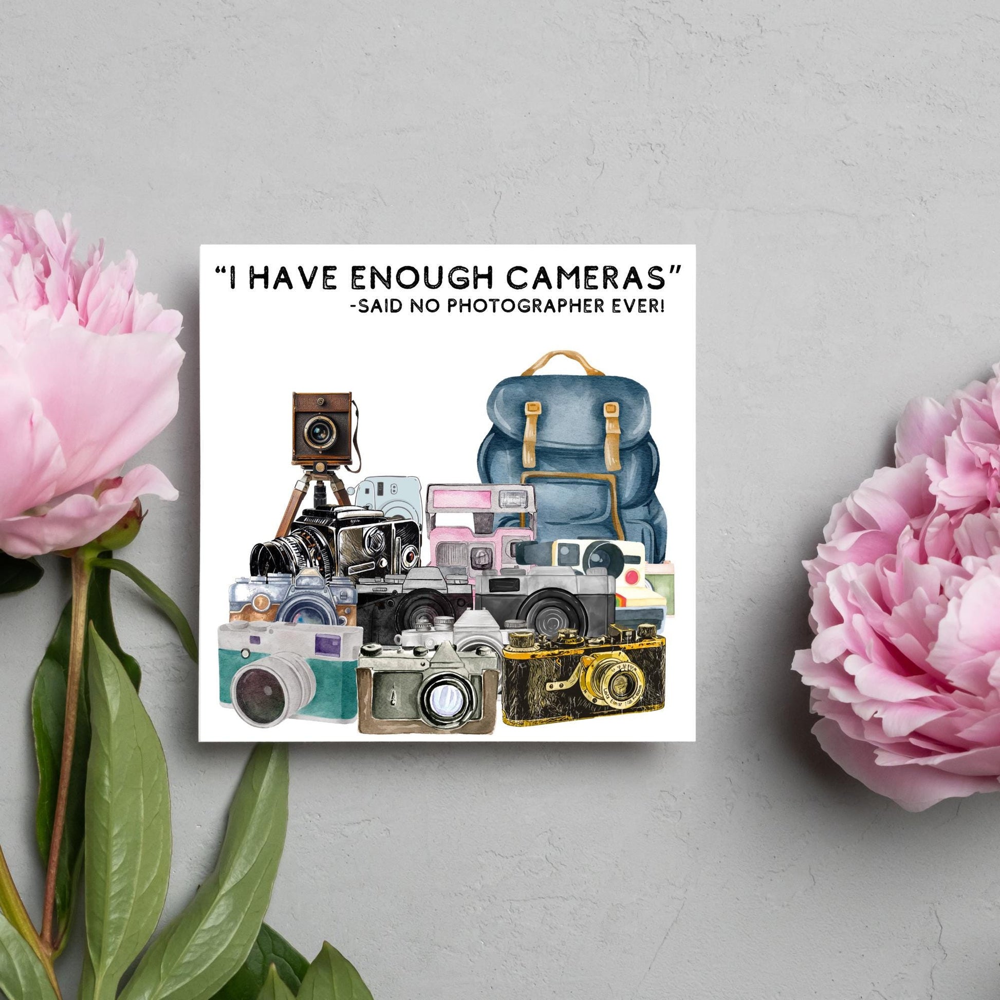 Photographer Birthday Card, Camera design, Photography Card, Birthday Card, Camera Card, Card For Him, Card For Her, Photography Club Card