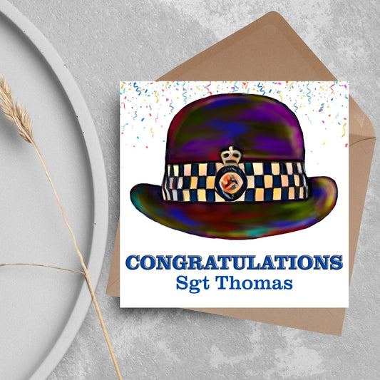 Personalised Congratulations Police Card, Card for Daughter, Card for Sister, Congratulations Card, PCSO Graduation Card, Police Graduation