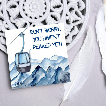 Skiing Birthday Card, Sport Card, Sport Birthday Card, Card for Him, Card for Her, Ski Birthday Card, Ski Slope, Snowboarding Card