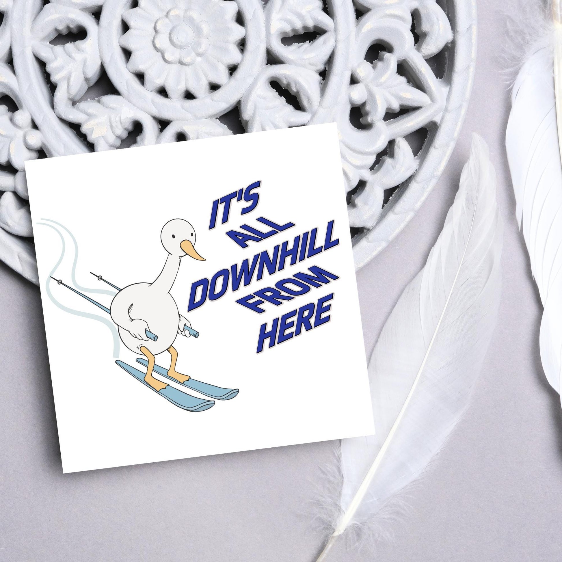 Skiing Birthday Card, Sport Card, Sport Birthday Card, Card for Him, Card for Her, Ski Birthday Card, Ski Slope, Snowboarding Card
