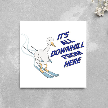 Skiing Birthday Card, Sport Card, Sport Birthday Card, Card for Him, Card for Her, Ski Birthday Card, Ski Slope, Snowboarding Card