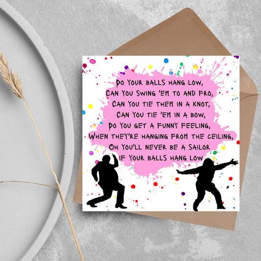 Bottom TV Show Birthday Card, Bottom Quotes Birthday Card, Bottom Quotes Greeting Cards, Rik Mayall, Eddie and Richie Bottom Card