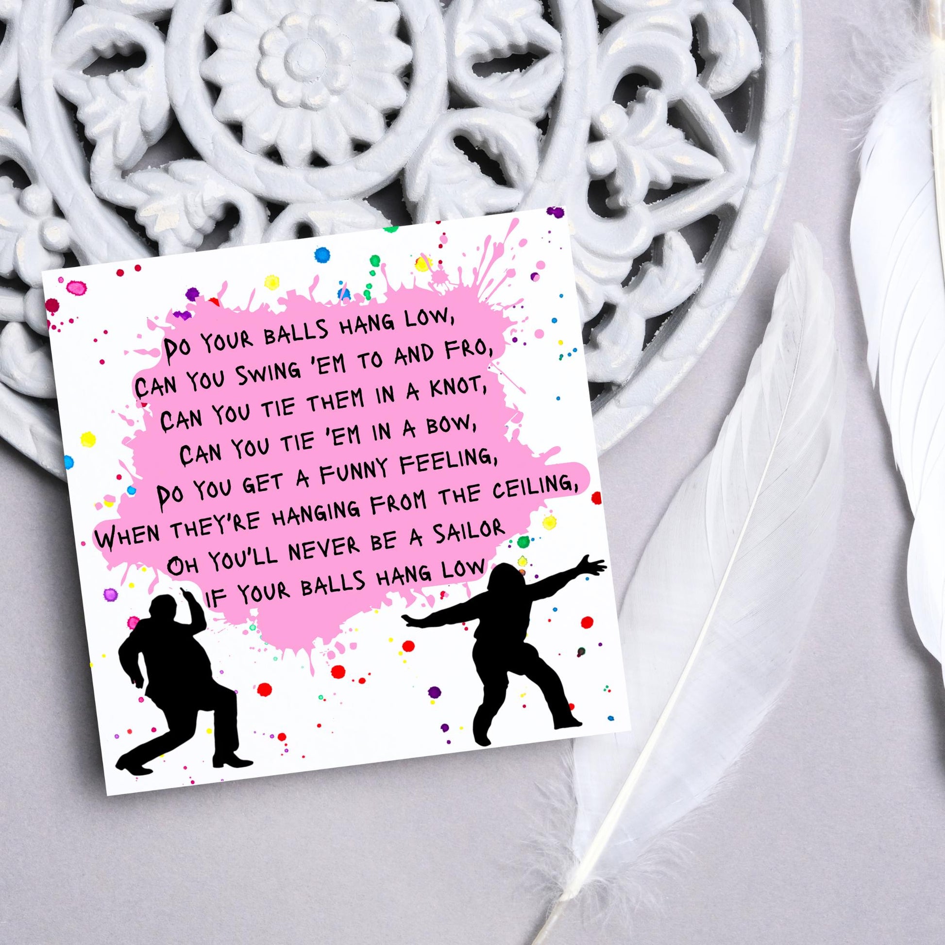 Bottom TV Show Birthday Card, Bottom Quotes Birthday Card, Bottom Quotes Greeting Cards, Rik Mayall, Eddie and Richie Bottom Card