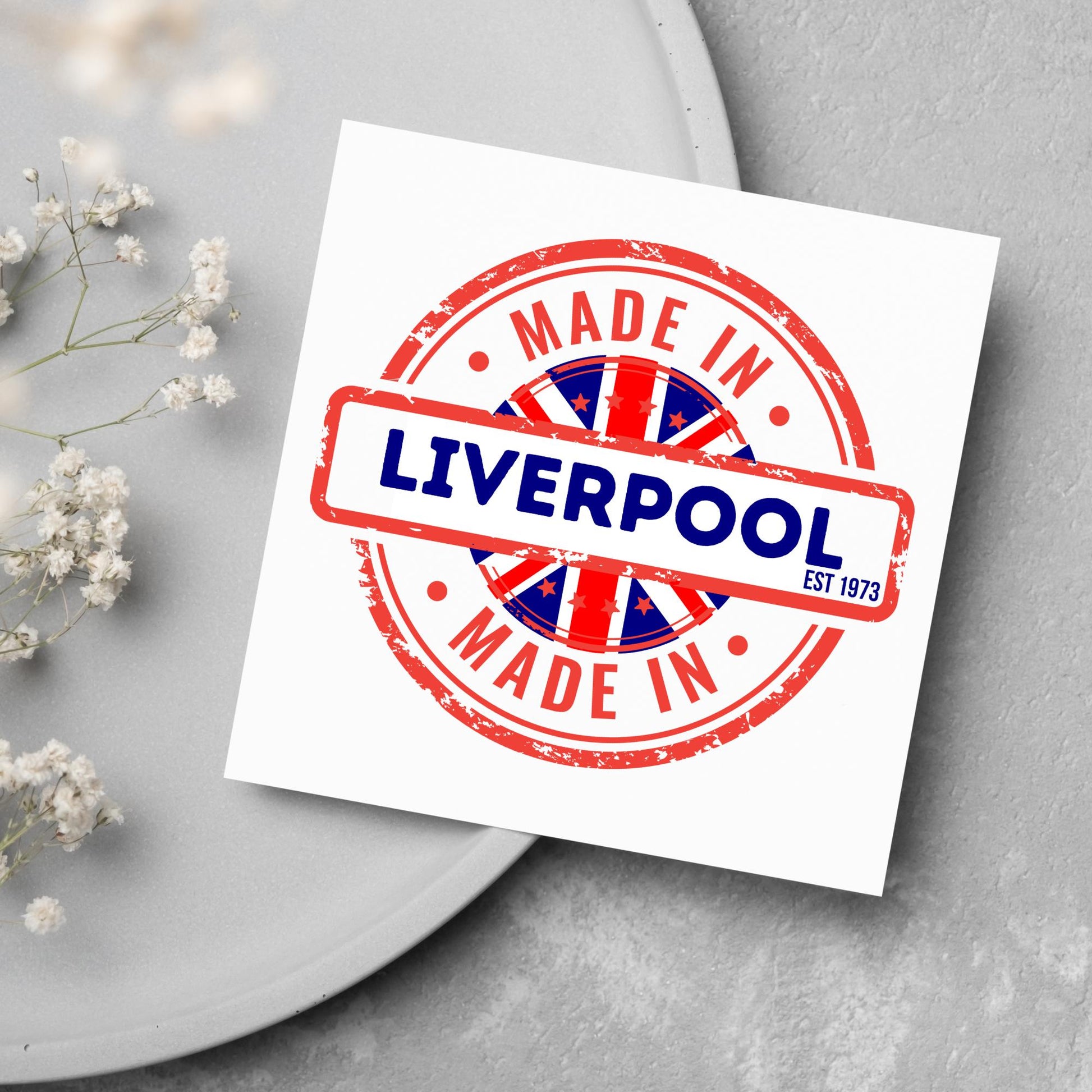 Custom Made in Britain Birthday Card, Any Town Personalised, Birth Date Card, Birthday Card for British Person, UK Birthday Card