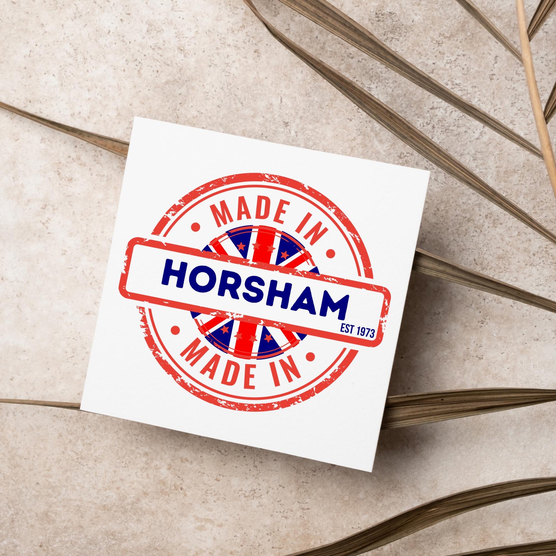 Custom Made in Britain Birthday Card, Any Town Personalised, Birth Date Card, Birthday Card for British Person, UK Birthday Card