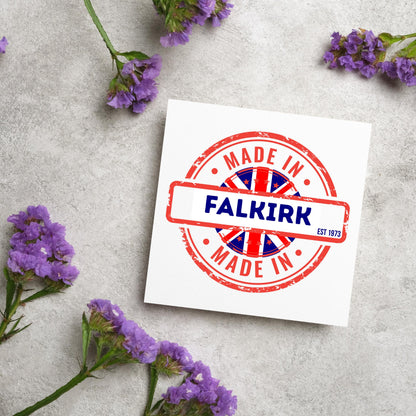 Custom Made in Britain Birthday Card, Any Town Personalised, Birth Date Card, Birthday Card for British Person, UK Birthday Card