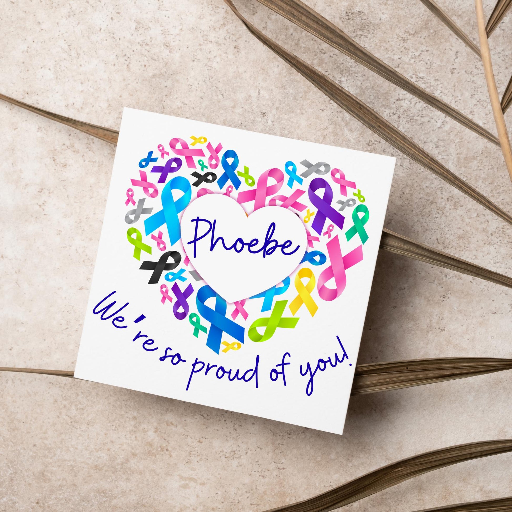 Personalised Card for Cancer Patients, Cancer Support Card, We Are With You, You Got This, Get Well Soon Card, Breast Cancer, Macmillan