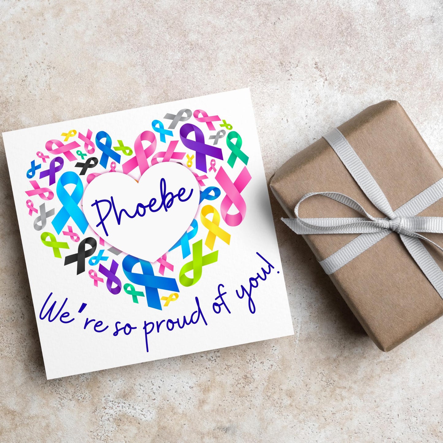 Personalised Card for Cancer Patients, Cancer Support Card, We Are With You, You Got This, Get Well Soon Card, Breast Cancer, Macmillan