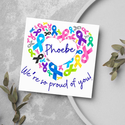 Personalised Card for Cancer Patients, Cancer Support Card, We Are With You, You Got This, Get Well Soon Card, Breast Cancer, Macmillan