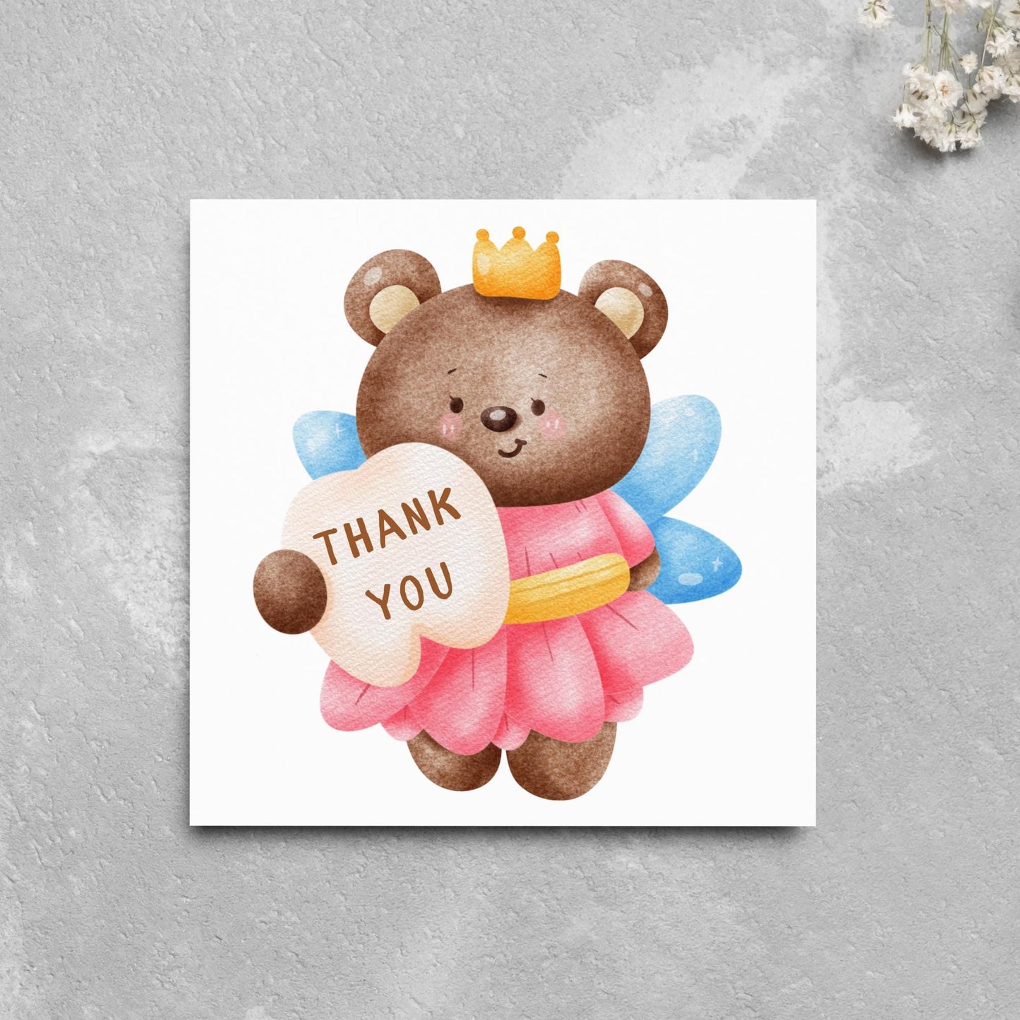 Tooth Fairy Card for Child, Well Done Dentist Card, Tooth Fairy for Grandchild, Cute Bear Thank You from Tooth Fairy