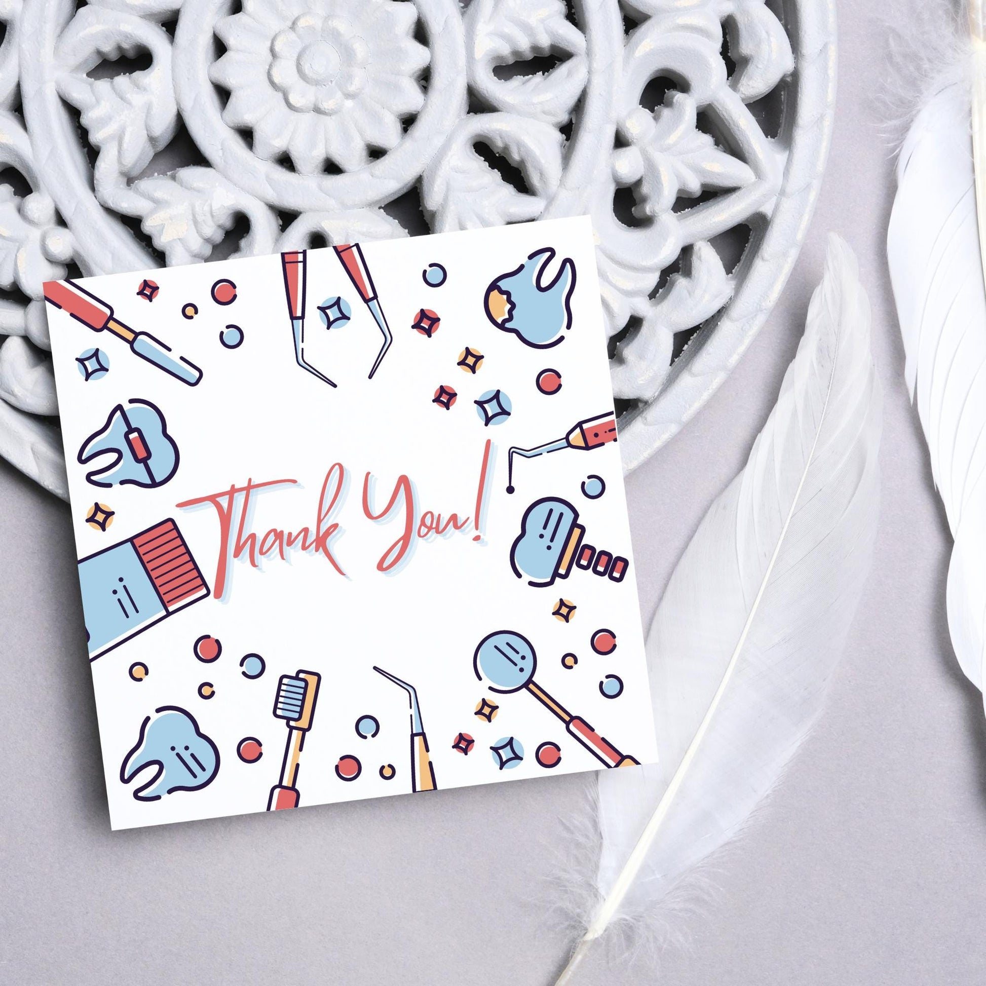 Thank You Card for Dentist, Card For Orthodontist, Dental Thank You Card, Thanks Dental Staff, Dentist Appreciation Card, Dental Nurse Card