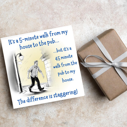 Funny Drinking Card: British Humor Birthday Card for Dad, Husband, Brother