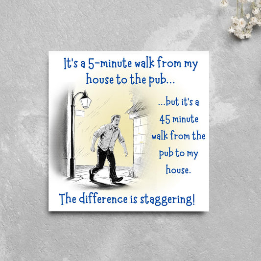 Funny Drinking Card: British Humor Birthday Card for Dad, Husband, Brother