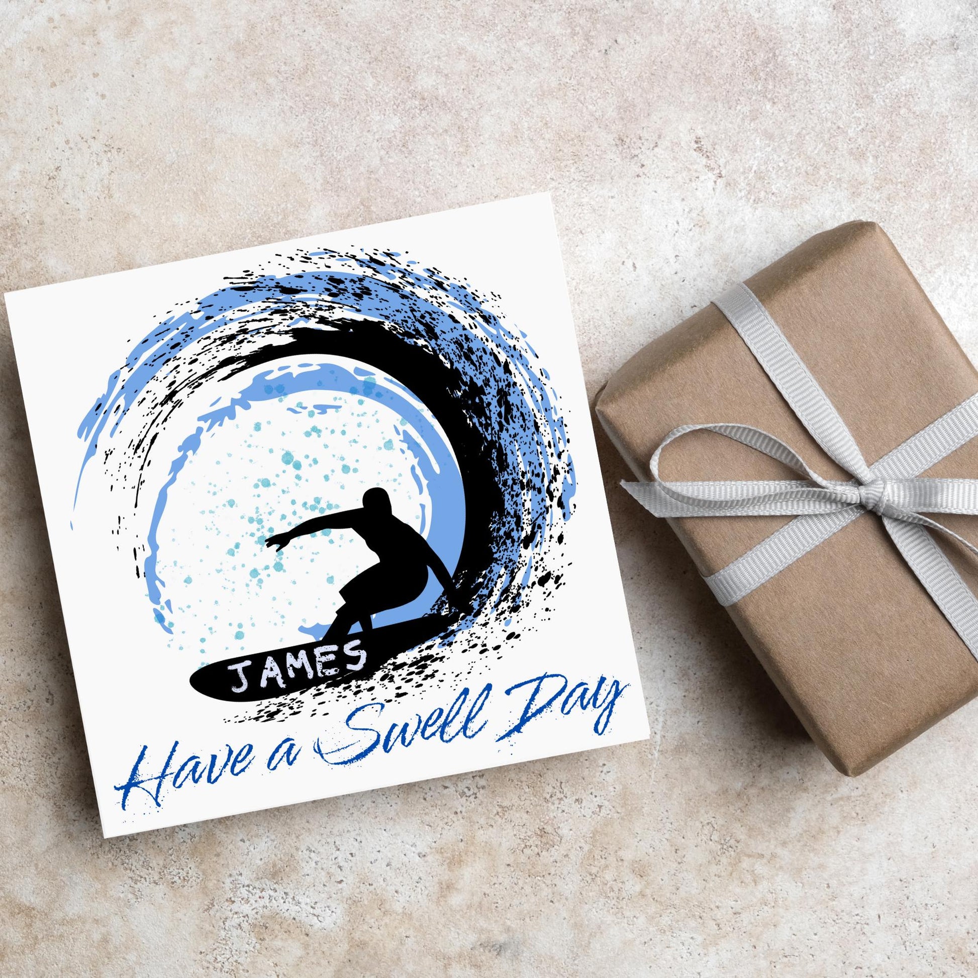 Personalised Surfing Birthday Card, Sport Card, Surfer Birthday Card, Card for Him, Card for Her, Surf Board, Card for Surfer, Water Sport