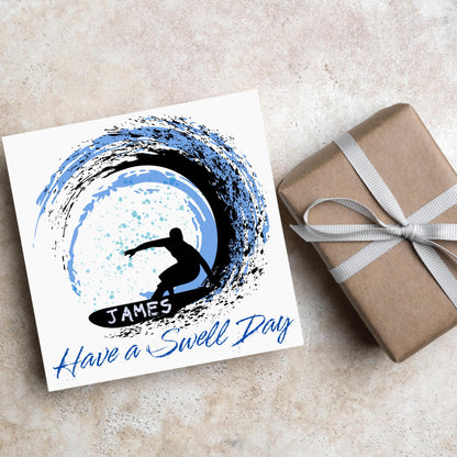 Personalised Surfing Birthday Card, Sport Card, Surfer Birthday Card, Card for Him, Card for Her, Surf Board, Card for Surfer, Water Sport