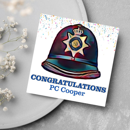 Personalised Congratulations Police Card, Card for Son, Card for Brother, Mens Congratulations Card, PCSO Graduation Card, Police Graduation