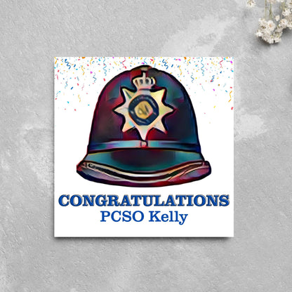 Personalised Congratulations Police Card, Card for Son, Card for Brother, Mens Congratulations Card, PCSO Graduation Card, Police Graduation