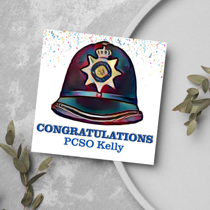 Personalised Congratulations Police Card, Card for Son, Card for Brother, Mens Congratulations Card, PCSO Graduation Card, Police Graduation
