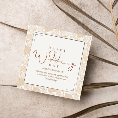 Personalised Wedding Congratulations Card, Wedding Day Card, Card for Couple, Customised Wedding Card, Custom Name Card, Wedding Gift