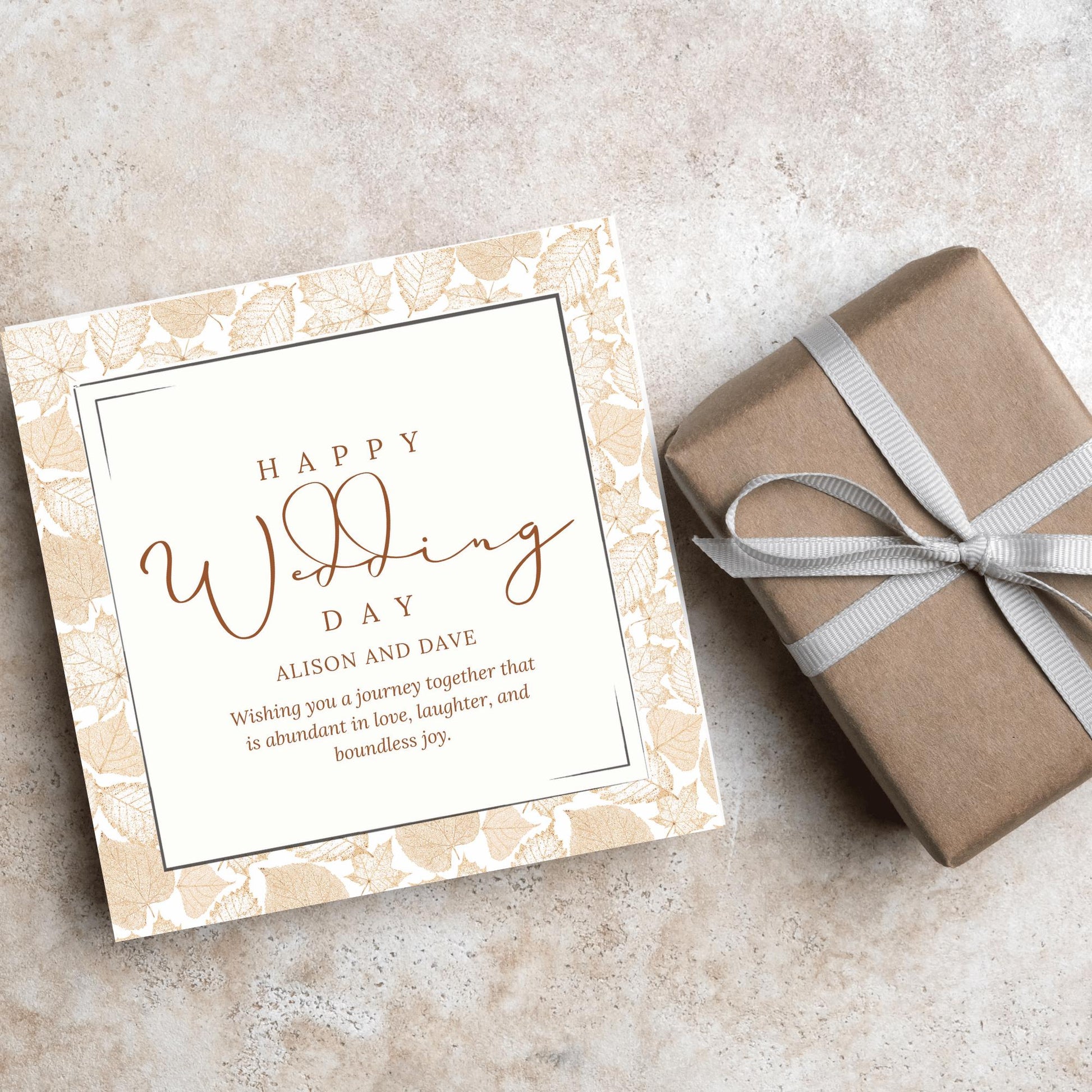 Personalised Wedding Congratulations Card, Wedding Day Card, Card for Couple, Customised Wedding Card, Custom Name Card, Wedding Gift
