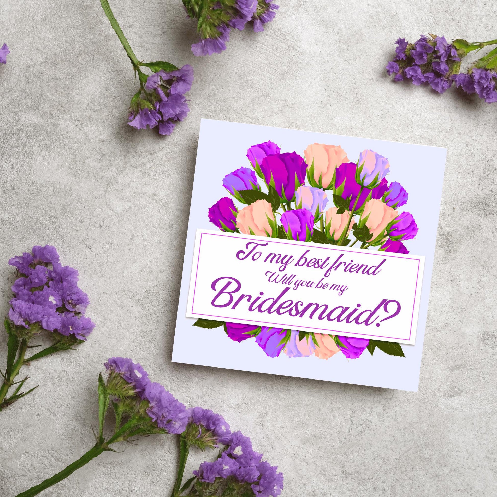 Personalised Bridesmaid Card, Will You Be My Bridesmaid? Maid of Honour Card, Flower Girl Card, Card for Bridesmaid, Customised Card