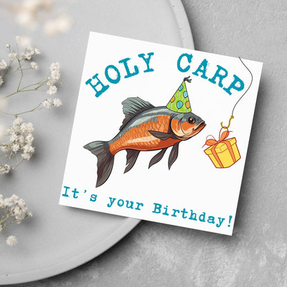 Fishing Birthday Card, Birthday Card for Him, Card for Her, Carp Fishing Card, Angling Card, Birthday Card for Dad, for Grandad, for Uncle