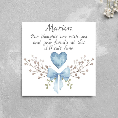 Personalised Sorry for Your Loss Card, Bereavement Card, Sympathy Card, Card for Loss, Rest in Peace, Funeral Card, Condolences Card,