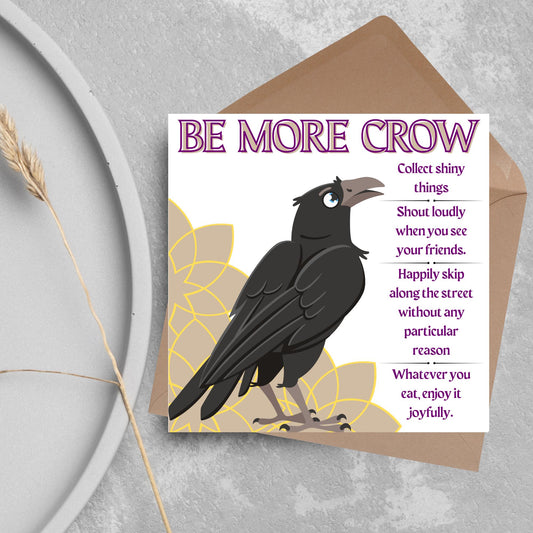 Crow Lover Card, Funny Corvid Card, Gothic Card, Goth Birthday Card, Friendship Card, Alternative Birthday Card, Any Occasion Card