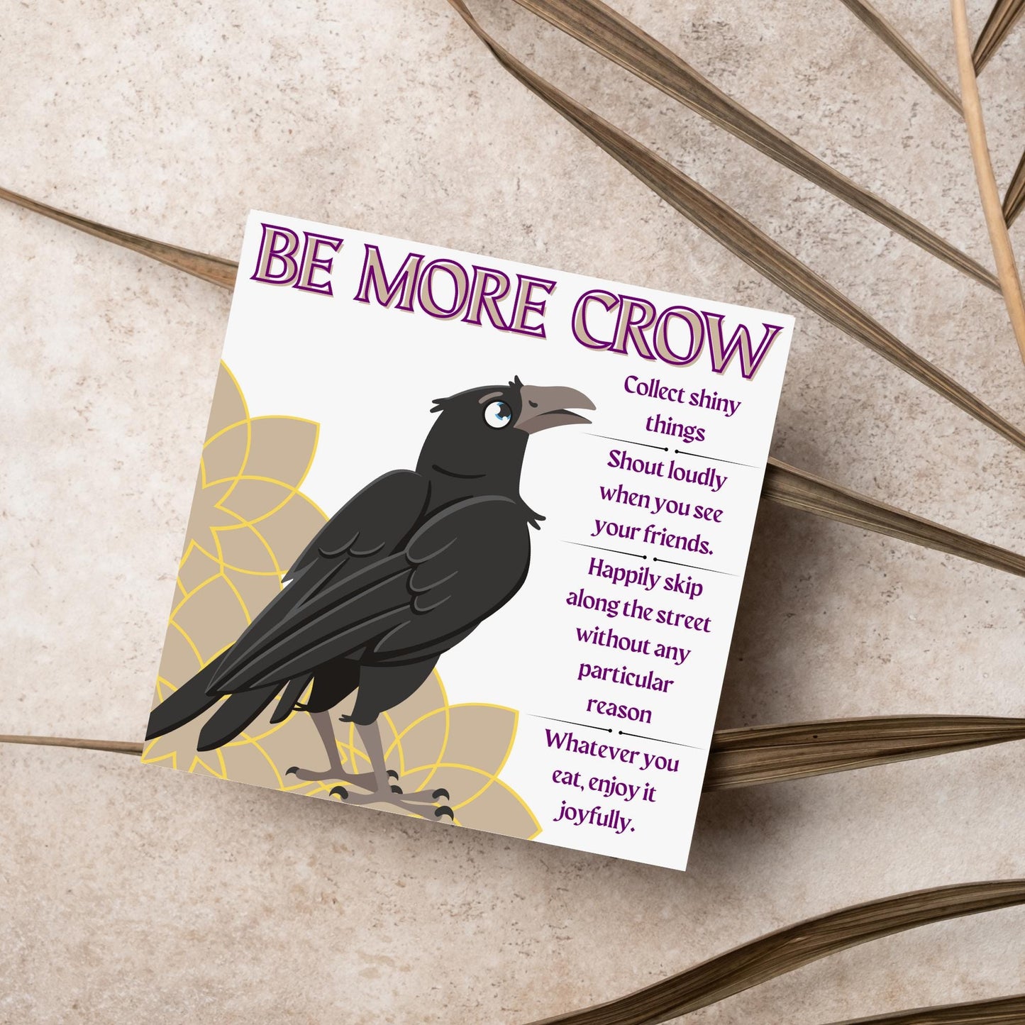 Crow Lover Card, Funny Corvid Card, Gothic Card, Goth Birthday Card, Friendship Card, Alternative Birthday Card, Any Occasion Card