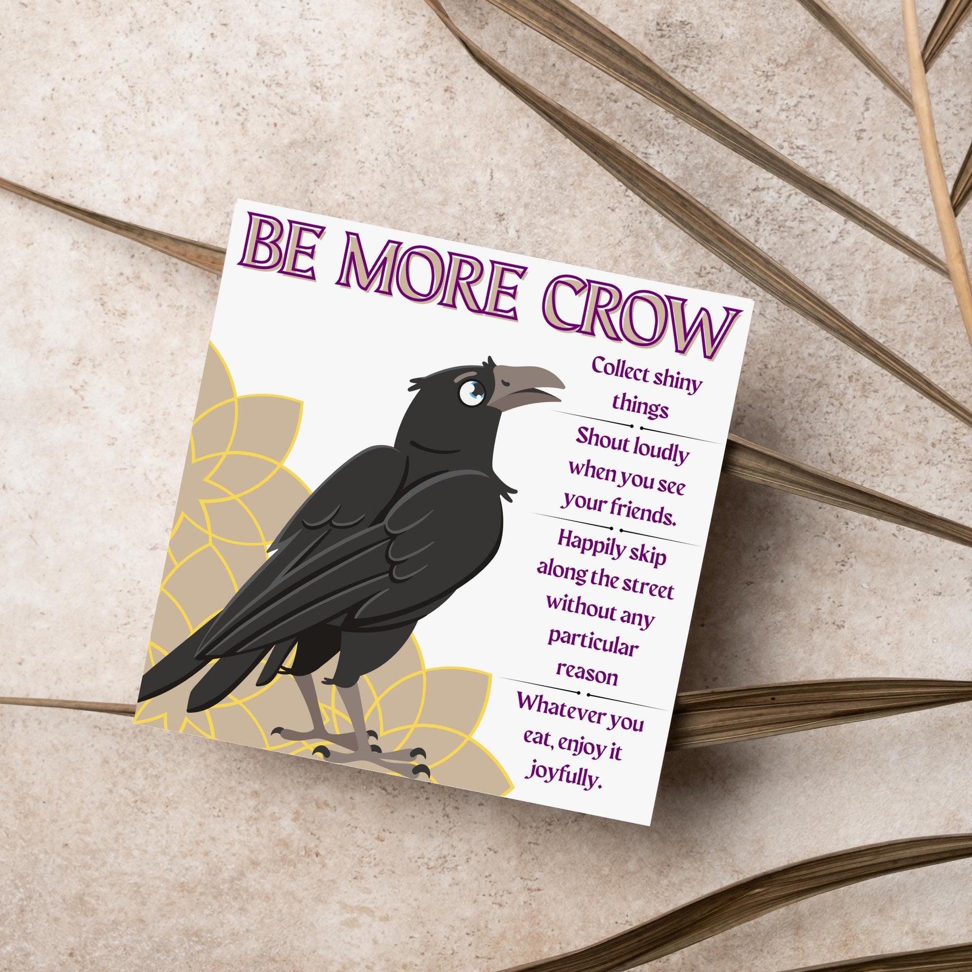Crow Lover Card, Funny Corvid Card, Gothic Card, Goth Birthday Card, Friendship Card, Alternative Birthday Card, Any Occasion Card