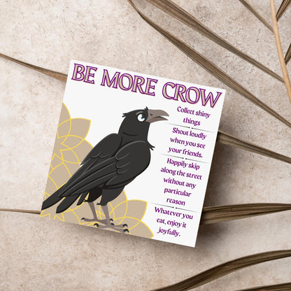 Crow Lover Card, Funny Corvid Card, Gothic Card, Goth Birthday Card, Friendship Card, Alternative Birthday Card, Any Occasion Card
