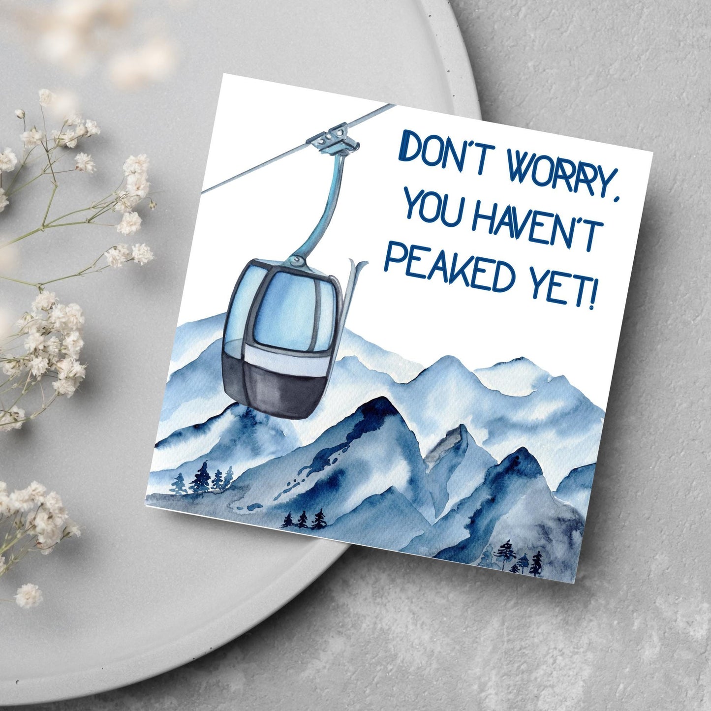 Skiing Birthday Card, Sport Card, Sport Birthday Card, Card for Him, Card for Her, Ski Birthday Card, Ski Slope, Snowboarding Card