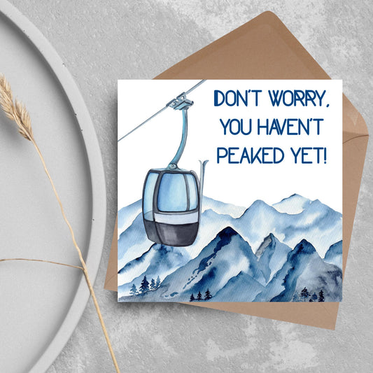Skiing Birthday Card, Sport Card, Sport Birthday Card, Card for Him, Card for Her, Ski Birthday Card, Ski Slope, Snowboarding Card