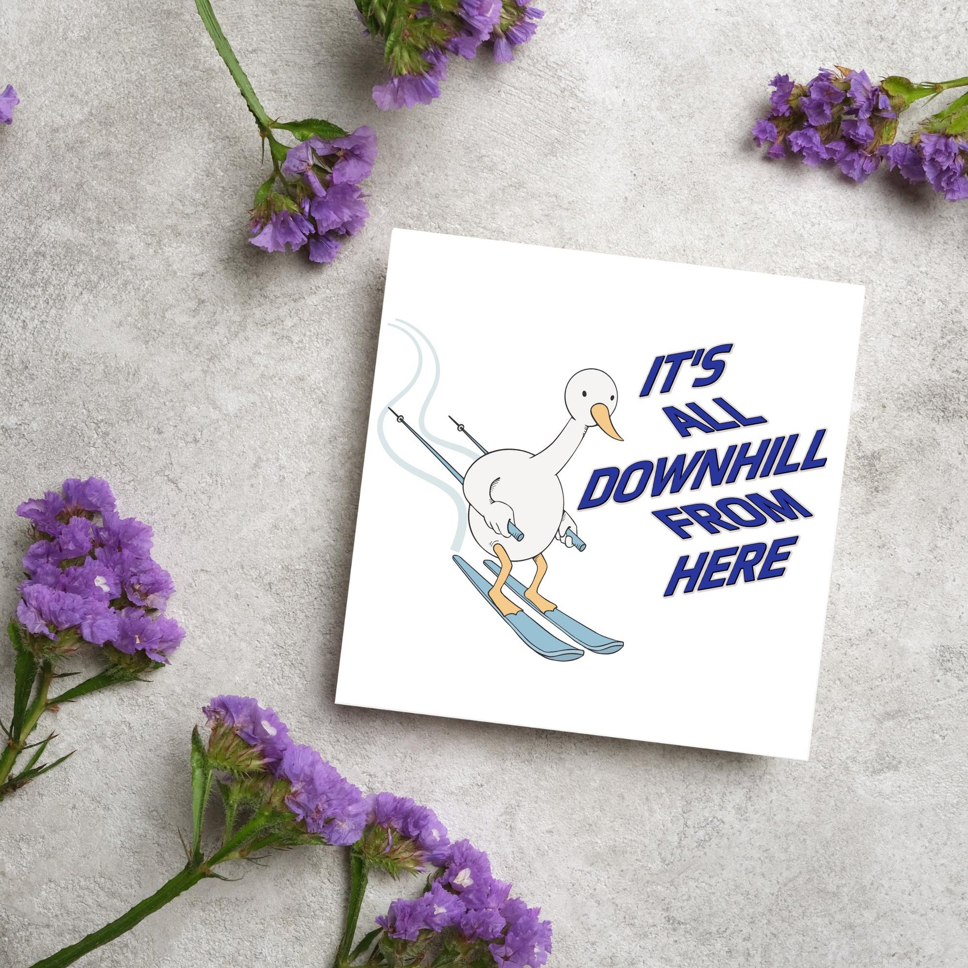 Skiing Birthday Card, Sport Card, Sport Birthday Card, Card for Him, Card for Her, Ski Birthday Card, Ski Slope, Snowboarding Card