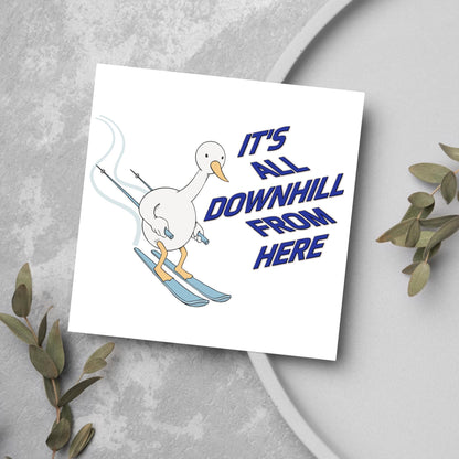 Skiing Birthday Card, Sport Card, Sport Birthday Card, Card for Him, Card for Her, Ski Birthday Card, Ski Slope, Snowboarding Card