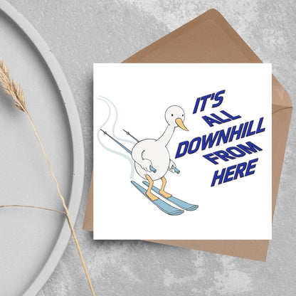 Skiing Birthday Card, Sport Card, Sport Birthday Card, Card for Him, Card for Her, Ski Birthday Card, Ski Slope, Snowboarding Card