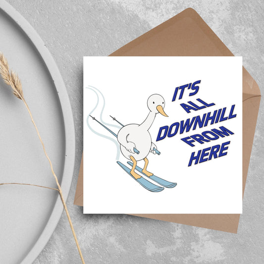 Skiing Birthday Card, Sport Card, Sport Birthday Card, Card for Him, Card for Her, Ski Birthday Card, Ski Slope, Snowboarding Card