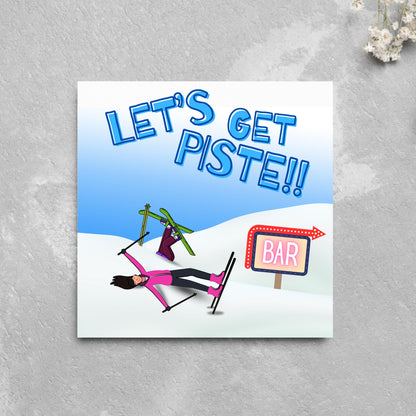Skiing Birthday Card, Sport Card, Sport Birthday Card, Card for Him, Card for Her, Ski Birthday Card, Ski Slope, Snowboarding Card
