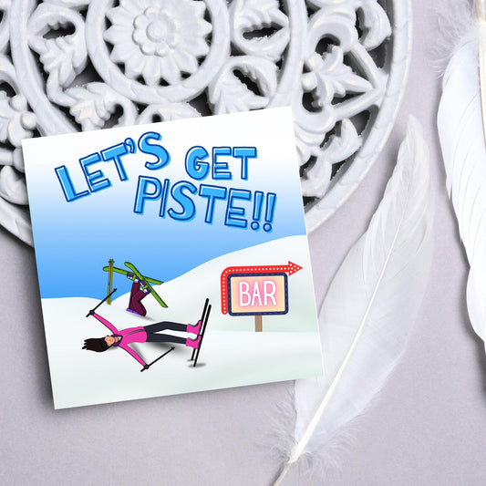 Skiing Birthday Card, Sport Card, Sport Birthday Card, Card for Him, Card for Her, Ski Birthday Card, Ski Slope, Snowboarding Card