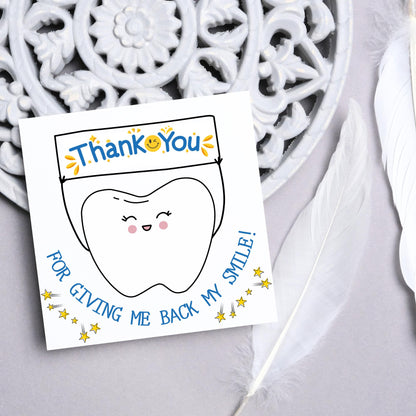 Thank You Card for Dentist, Card For Orthodontist, Dental Thank You Card, Thanks Dental Staff, Dentist Appreciation Card, Dental Nurse Card