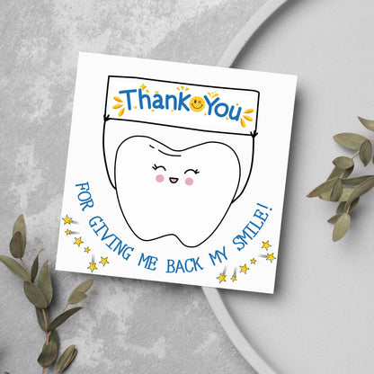 Thank You Card for Dentist, Card For Orthodontist, Dental Thank You Card, Thanks Dental Staff, Dentist Appreciation Card, Dental Nurse Card