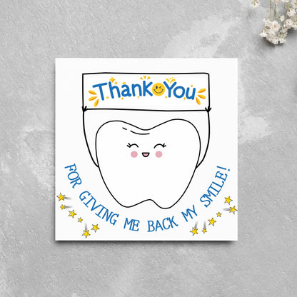 Thank You Card for Dentist, Card For Orthodontist, Dental Thank You Card, Thanks Dental Staff, Dentist Appreciation Card, Dental Nurse Card
