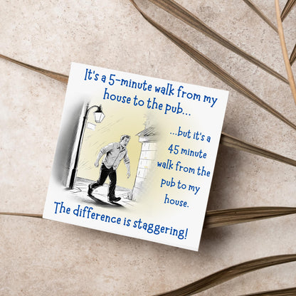 Funny Drinking Card: British Humor Birthday Card for Dad, Husband, Brother