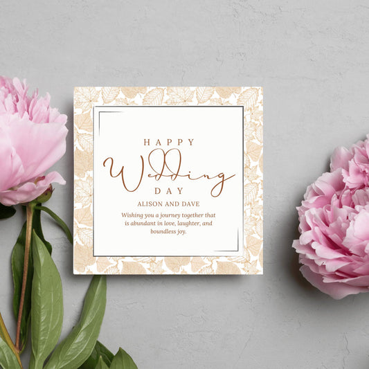 Personalised Wedding Congratulations Card, Wedding Day Card, Card for Couple, Customised Wedding Card, Custom Name Card, Wedding Gift