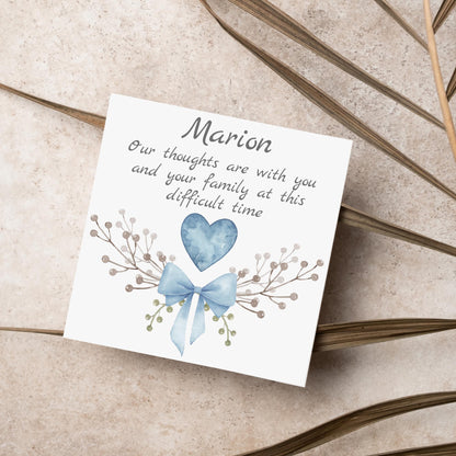 Personalised Sorry for Your Loss Card, Bereavement Card, Sympathy Card, Card for Loss, Rest in Peace, Funeral Card, Condolences Card,