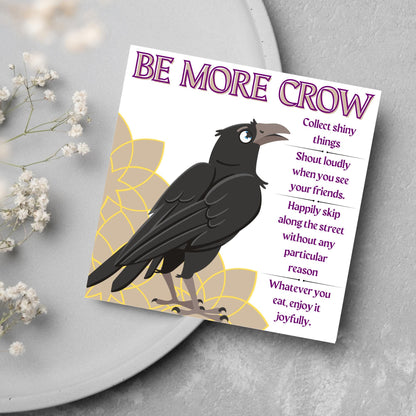 Crow Lover Card, Funny Corvid Card, Gothic Card, Goth Birthday Card, Friendship Card, Alternative Birthday Card, Any Occasion Card