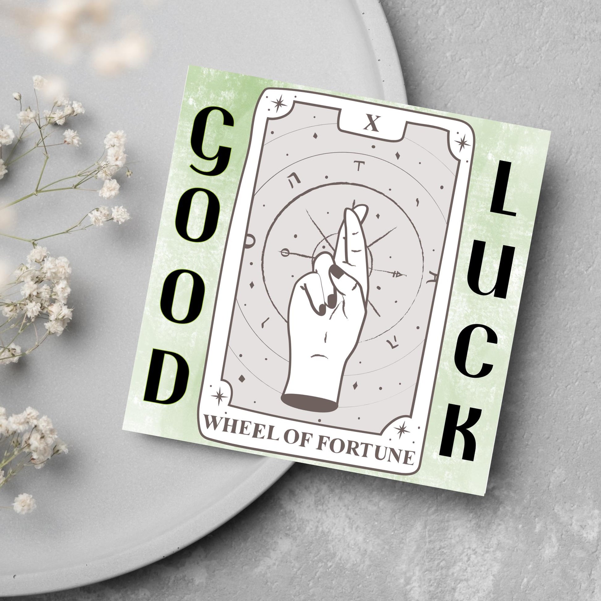 Good Luck Card, Exam Card, Tarot Good Luck Card, Driving Test, Travelling Card, New Job Card, Emigrating Card, Leaving Card
